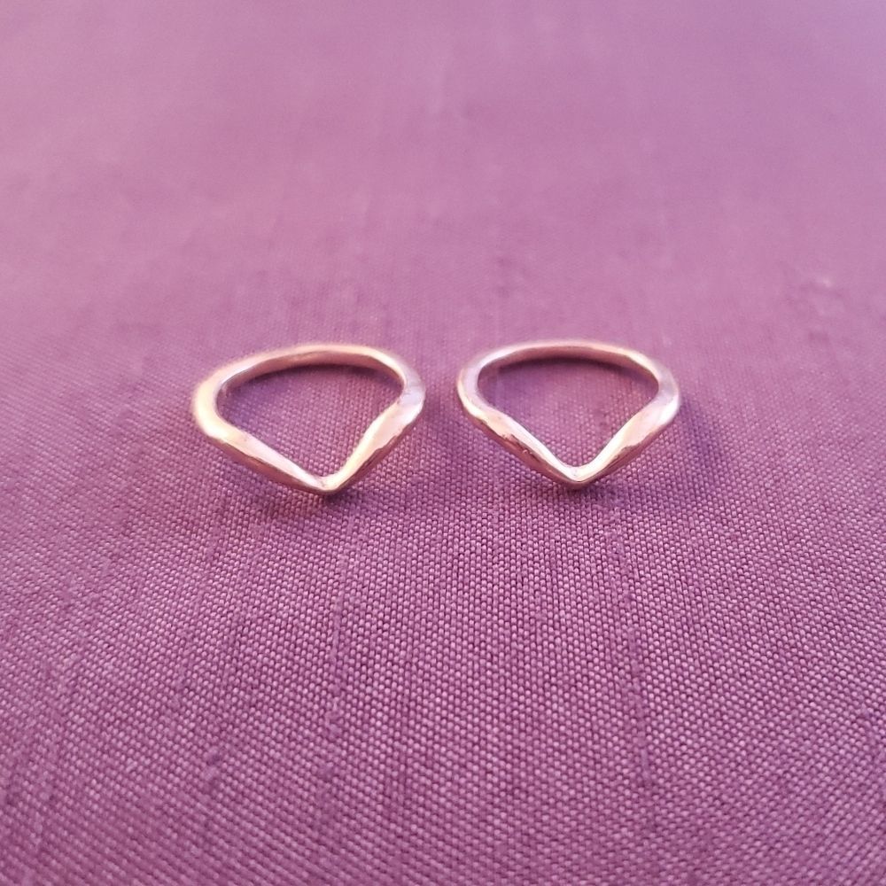 Chevron Midi Ring Set - Picture 2 of 3